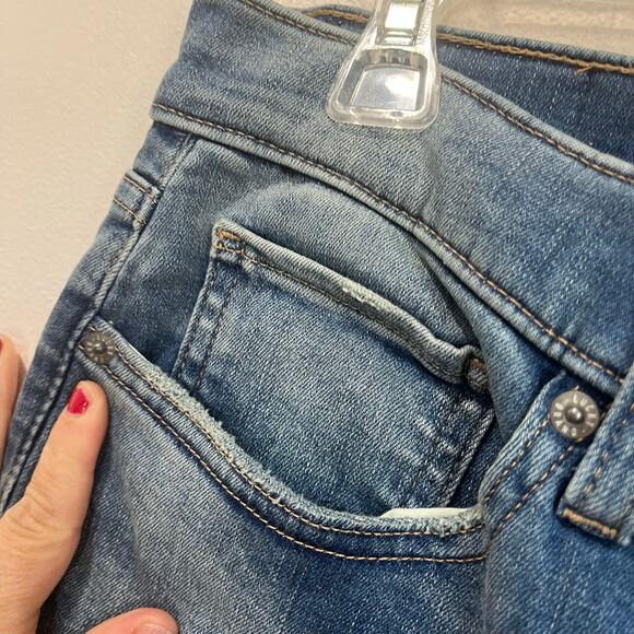 Lucky Brand Stevie High Rise Flare Jeans 12/31 Blue Denim Stretch Retro - Picture 8 of 10